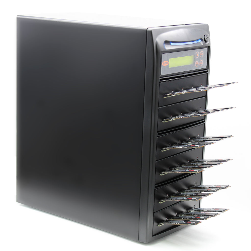 Systor 1 to 23 M.2 SATA/NVMe Duplicator & Sanitizer - up to 24GB/Min - for PCIe M2 Drives (SYSNVME-NX423)
