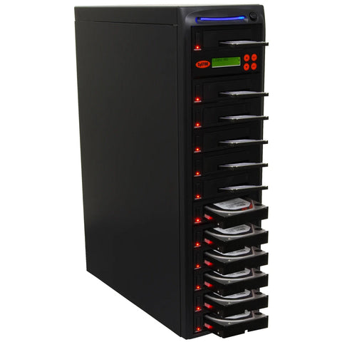 Systor 1 to 11 SATA SSD HDD Duplicator & Sanitizer - 9GB/Min - Dual Port Copy & Erase 3.5" & 2.5" Hard Disk & Solid State Drive (SYS2011HS-DP)