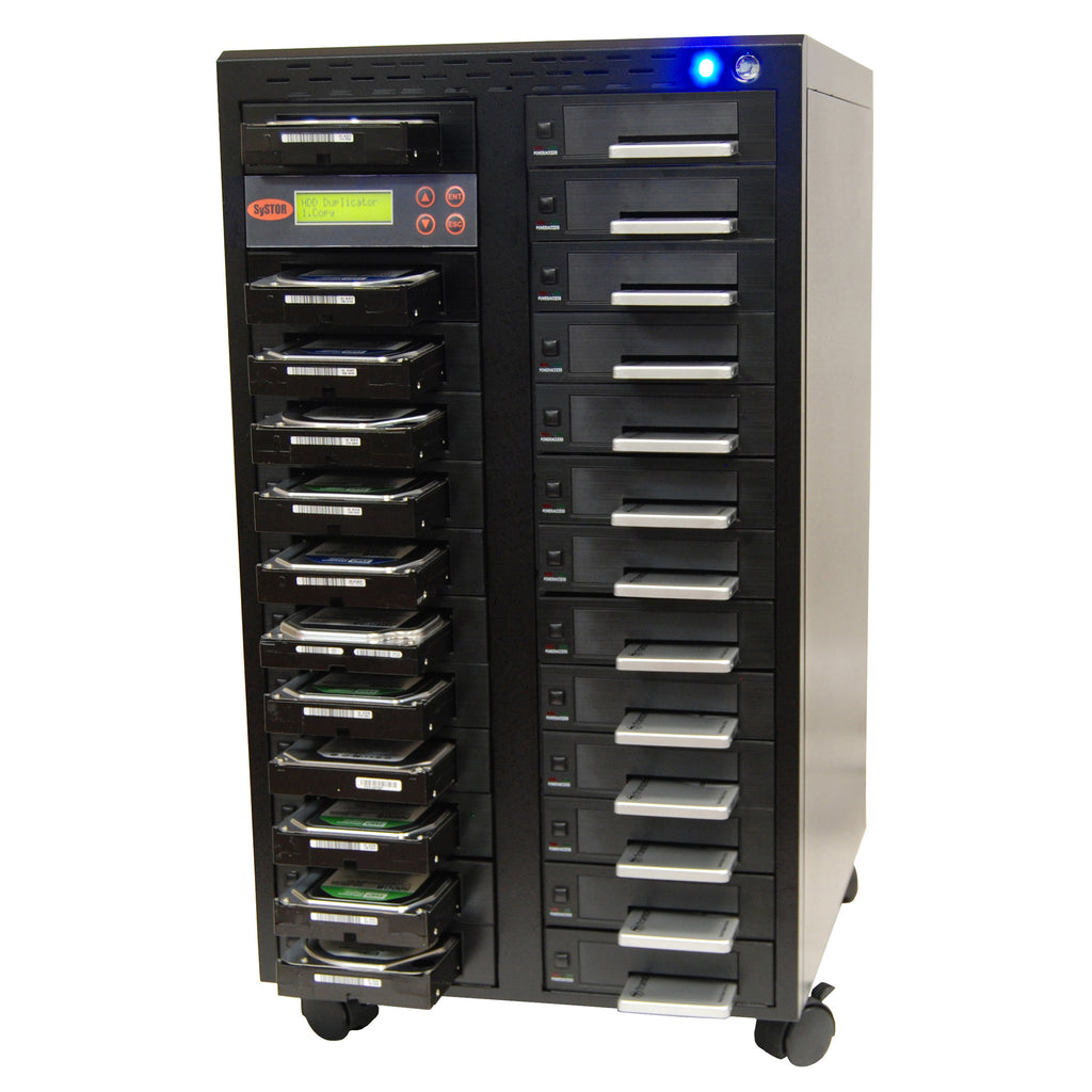 Systor 1 to 24 SATA SSD HDD Duplicator & Sanitizer - 18GB/Min - Dual Port Copy & Erase 3.5" & 2.5" Hard Disk & Solid State Drive (SYS3024DP)