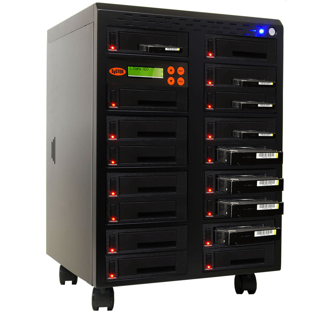 Systor 1 to 16 SATA SSD HDD Duplicator & Sanitizer - 18GB/Min - Dual Port Copy & Erase 3.5" & 2.5" Hard Disk & Solid State Drive (SYS3016DP)