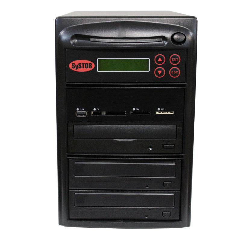 Systor Multi Media Center - Flash Memory Drive (USB/SD/CF/MS/MMC) to Disc Backup + 1 to 2 SATA Blu-Ray Duplicator - BD-MBC-2