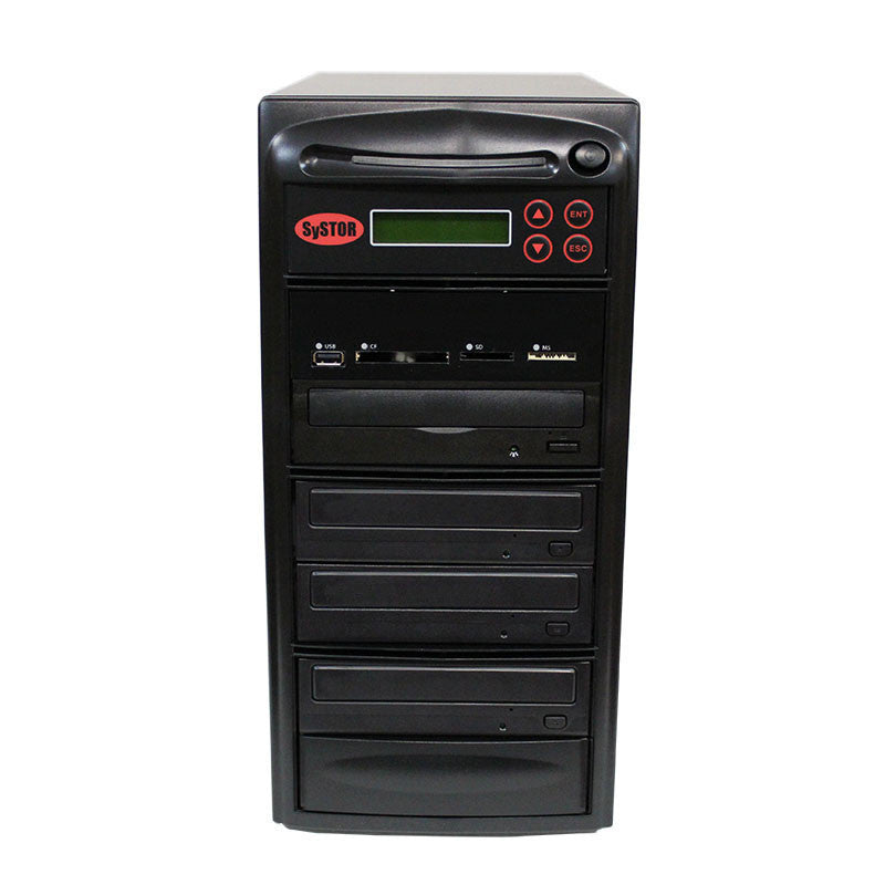 Systor Multi Media Center - Flash Memory Drive (USB/SD/CF/MS/MMC) to Disc Backup + 1 to 3 SATA Blu-Ray Duplicator - BD-MBC-3