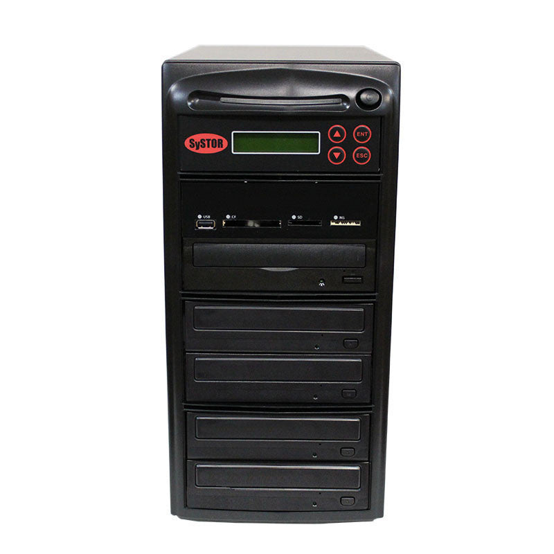 Systor Multi Media Center - Flash Memory Drive (USB/SD/CF/MS/MMC) to Disc Backup + 1 to 4 SATA Blu-Ray Duplicator - BD-MBC-4