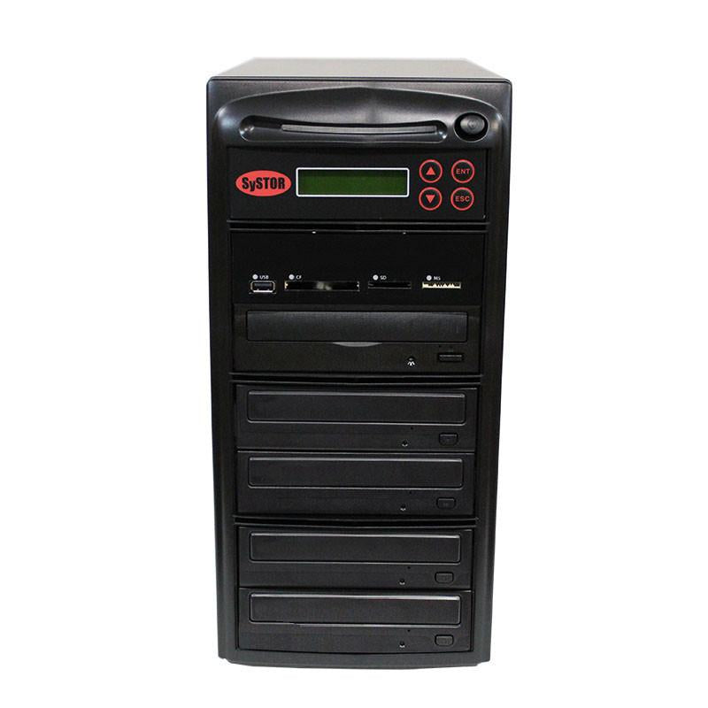 Systor Multi Media Center - Flash Memory Drive (USB/SD/CF/MS/MMC) to Disc Backup + 1 to 4 SATA CD/DVD Duplicator - PMBC-4