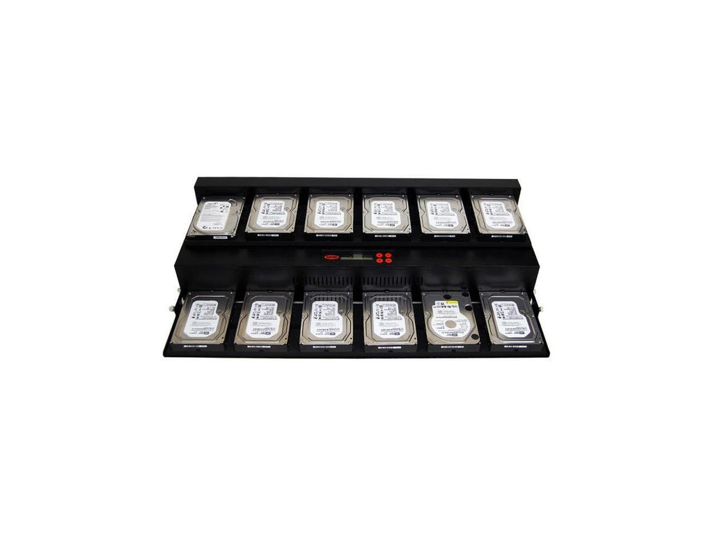 Systor 1 to 11 Flatbed SATA SSD HDD Duplicator & Sanitizer - 36GB/Min - Copy & Erase 3.5" & 2.5" Hard Disk & Solid State Drive 600MB/Sec (SYS11-SSD-SATA3)