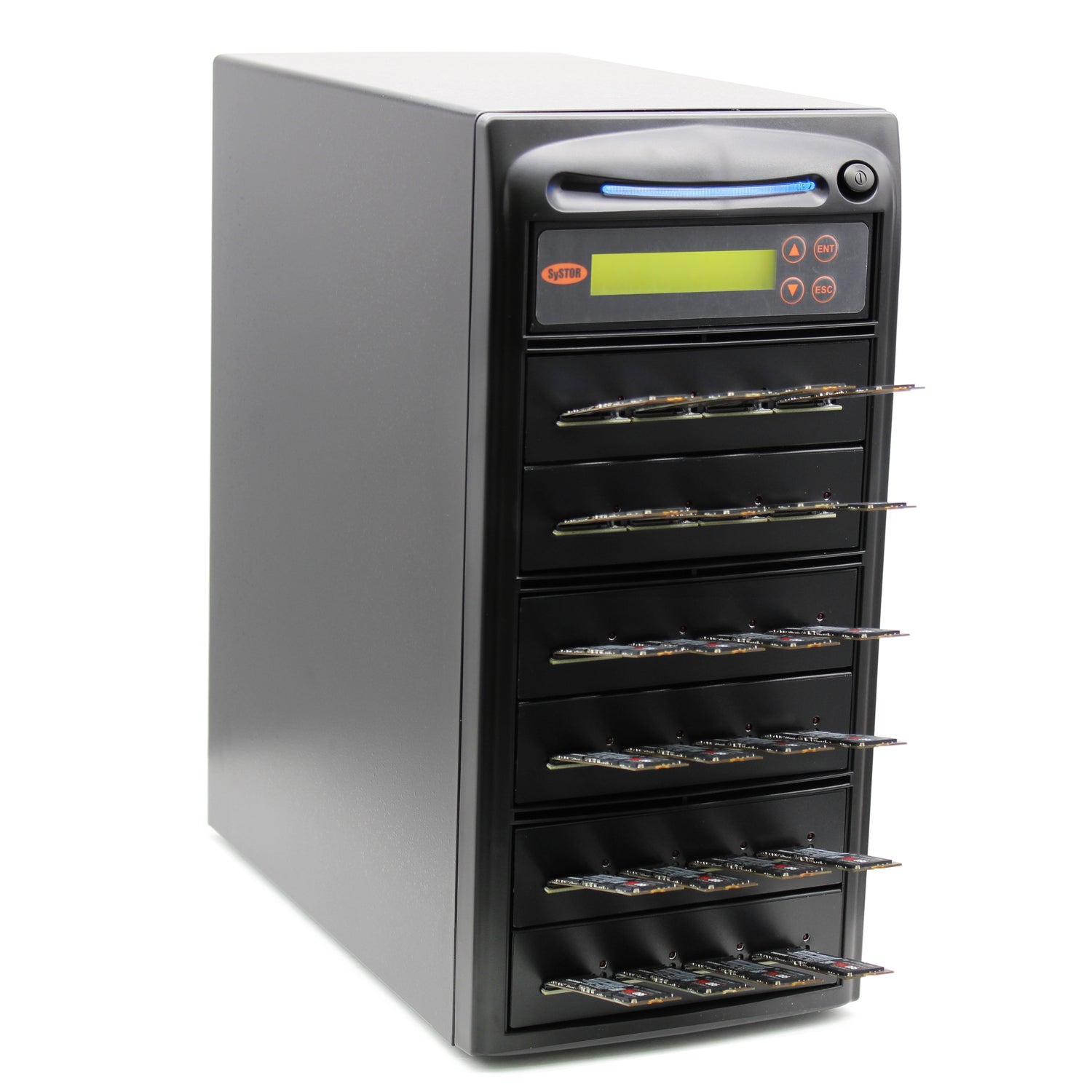 Systor 1 to 23 M.2 SATA/NVMe Duplicator & Sanitizer - up to 24GB/Min - for PCIe M2 Drives (SYSNVME-NX423)