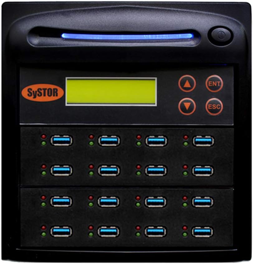 Systor 1 to 15 USB 3.0/3.1 Duplicator & Eraser 9GB/Min - SYS-USB30150-15