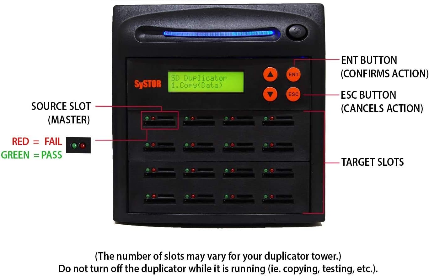 Systor 1 to 47 Multiple SD/microSD Card 3.0 Duplicator - 6GB/Min - SYS-SD100-47