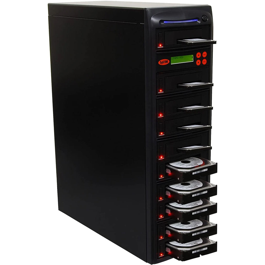 Systor 1 to 9 SATA SSD HDD Duplicator & Sanitizer - 5.4GB/Min - Dual Port Copy & Erase 3.5" & 2.5" Hard Disk & Solid State Drive (SYS109HS-DP)