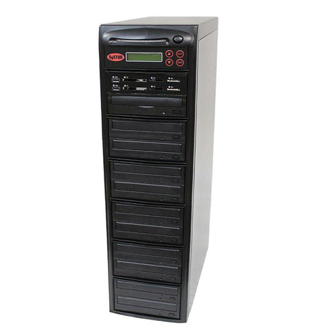 Systor Multi Media Center PLUS - Flash Memory Drive (USB/SD/CF/MS/MMC) to Disc Backup + 1 to 10 SATA CD/DVD Duplicator - PMBC-P-10