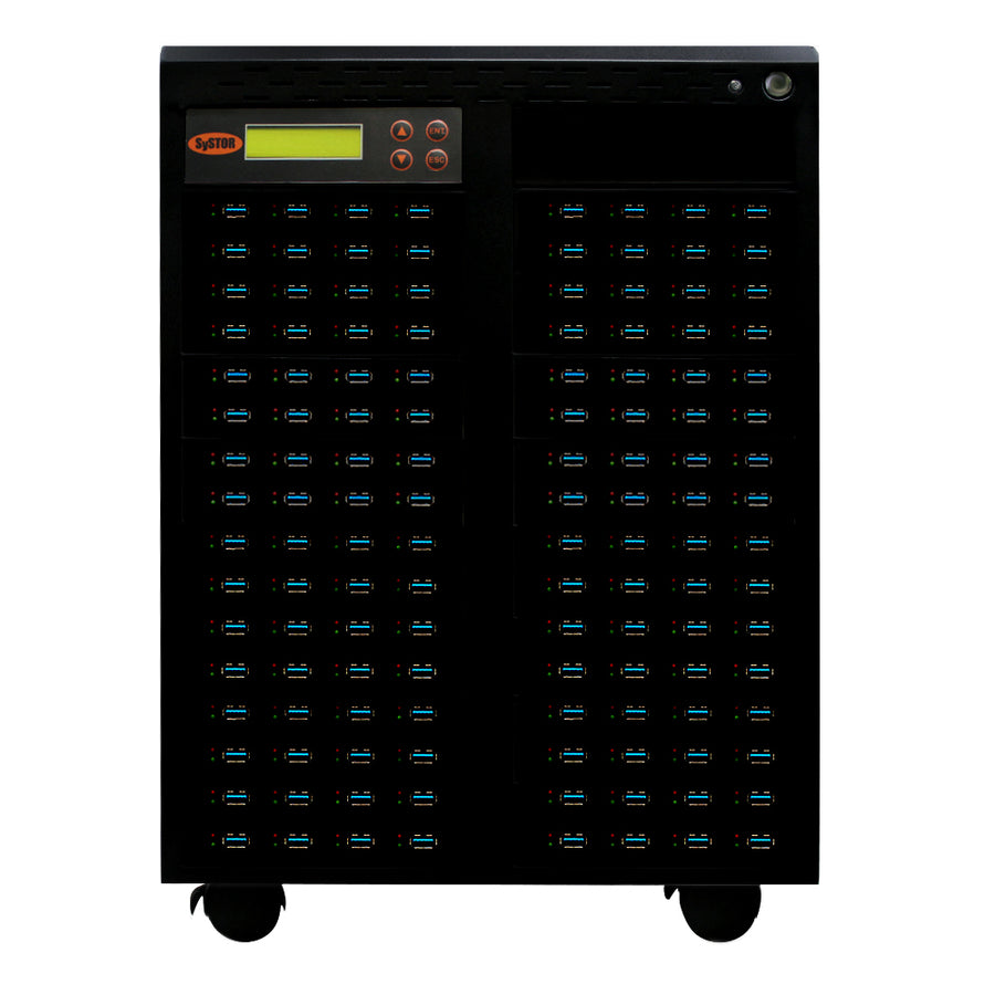 Systor 1 to 127 USB 3.0/3.1 Duplicator & Sanitizer 6GB/Min - Standalone Multiple Flash Memory Copier & Storage Drive Eraser, Speeds Up to 100MB/Sec (SYS-USB30100-127)