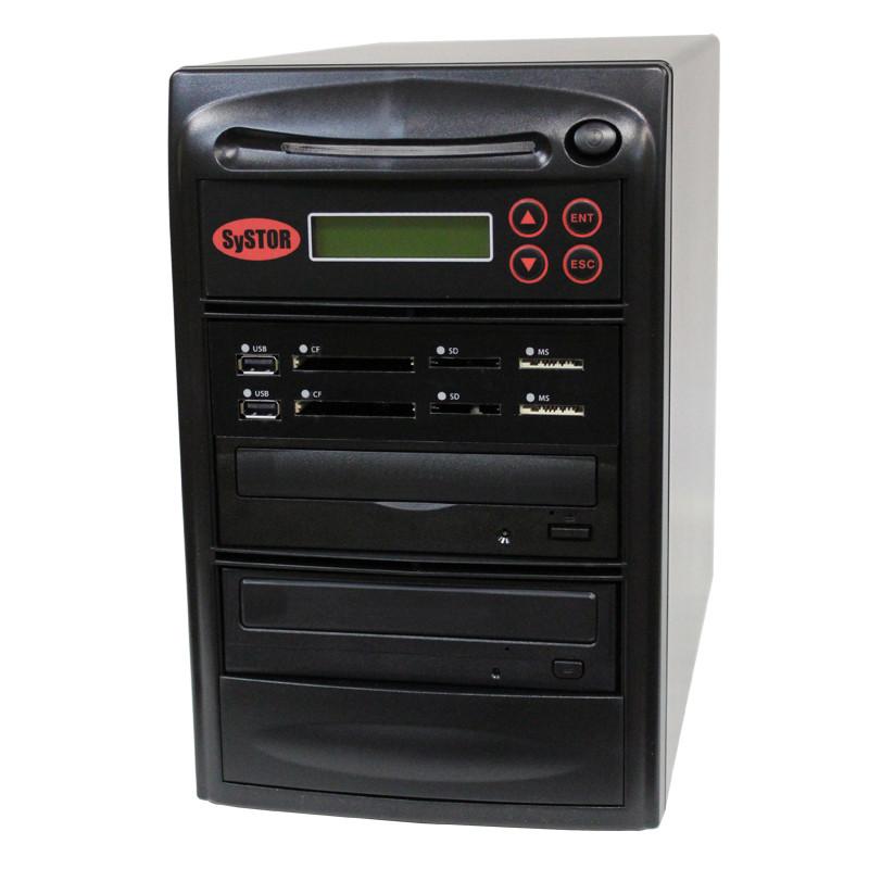 Systor Multi Media Center PLUS - Flash Memory Drive (USB/SD/CF/MS/MMC) to Disc Backup + 1 to 1 SATA CD/DVD Duplicator - PMBC-P-01
