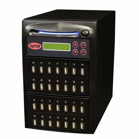 Systor 1 to 27 USB Duplicator & Sanitizer 2GB/Min - Standalone Multiple Flash Memory Copier & Storage Drive Eraser, Speeds Up to 33MB/Sec (SYS-USBD-27)