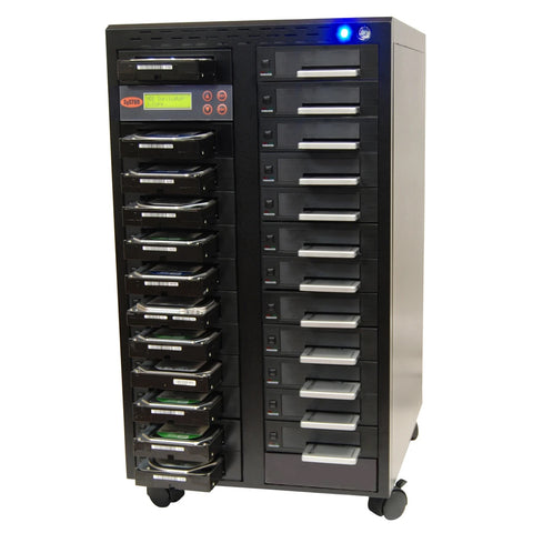 Systor 1 to 23 SATA SSD HDD Duplicator & Sanitizer - 36GB/Min - Dual Port Copy & Erase 3.5" & 2.5" Hard Disk & Solid State Drive (SYS623DP)