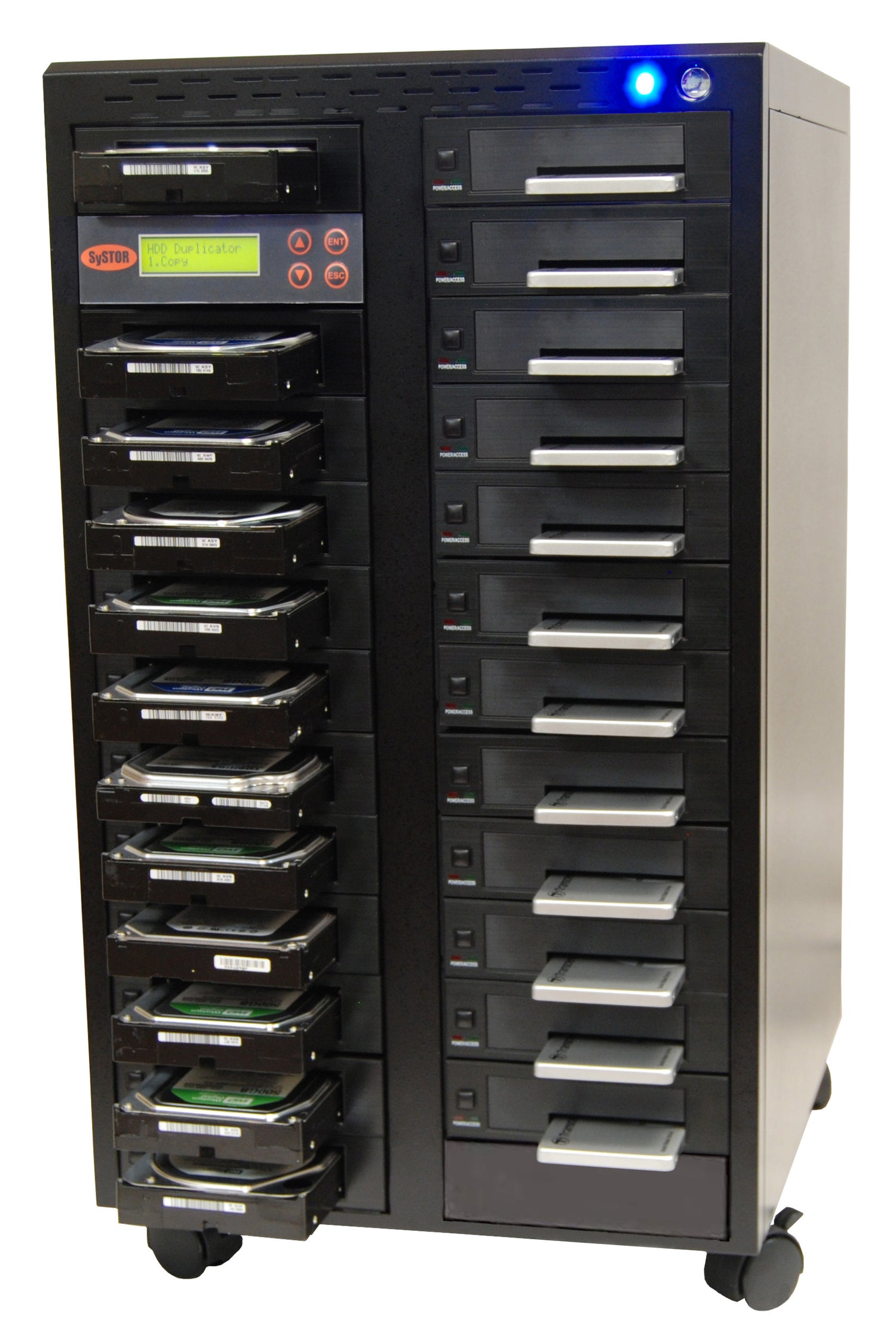 Systor 1 to 23 SATA SSD HDD Duplicator & Sanitizer - 36GB/Min - Dual Port Copy & Erase 3.5" & 2.5" Hard Disk & Solid State Drive (SYS623DP)