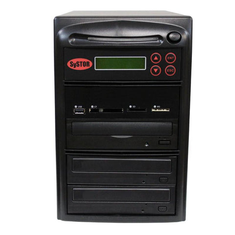 Systor Multi Media Center - Flash Memory Drive (USB/SD/CF/MS/MMC) to Disc Backup + 1 to 2 SATA CD/DVD Duplicator - PMBC-2