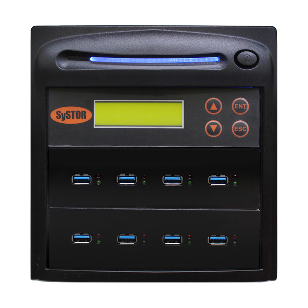 Systor 1 to 7 USB 3.0/3.1 Duplicator & Sanitizer 18GB/Min - Standalone Multiple Flash Memory Copier & Storage Drive Eraser, Speeds Up to 300MB/Sec (SYS-USB30-7)