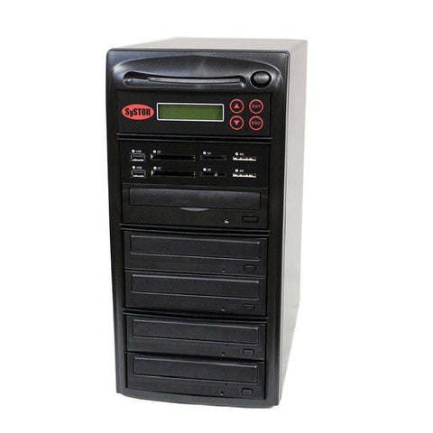 Systor Multi Media Center PLUS - Flash Memory Drive (USB/SD/CF/MS/MMC) to Disc Backup + 1 to 4 SATA CD/DVD Duplicator - PMBC-P-04