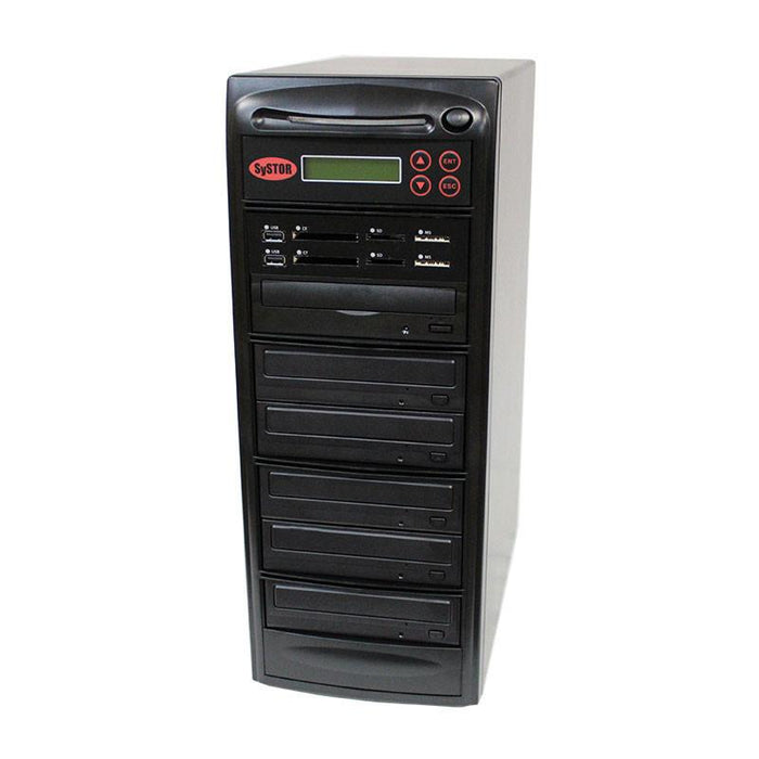 Systor Multi Media Center PLUS - Flash Memory Drive (USB/SD/CF/MS/MMC) to Disc Backup + 1 to 5 SATA CD/DVD Duplicator - PMBC-P-05