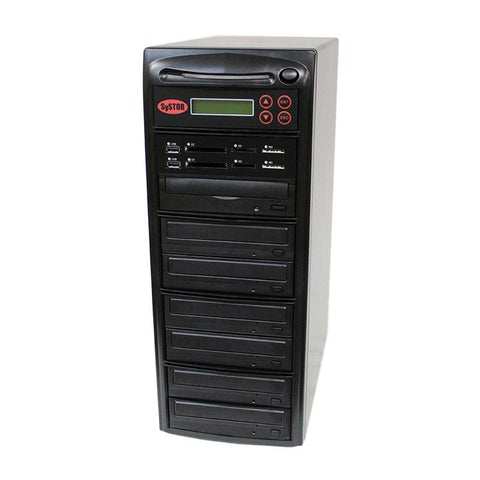 Systor Multi Media Center PLUS - Flash Memory Drive (USB/SD/CF/MS/MMC) to Disc Backup + 1 to 6 SATA CD/DVD Duplicator - PMBC-P-06
