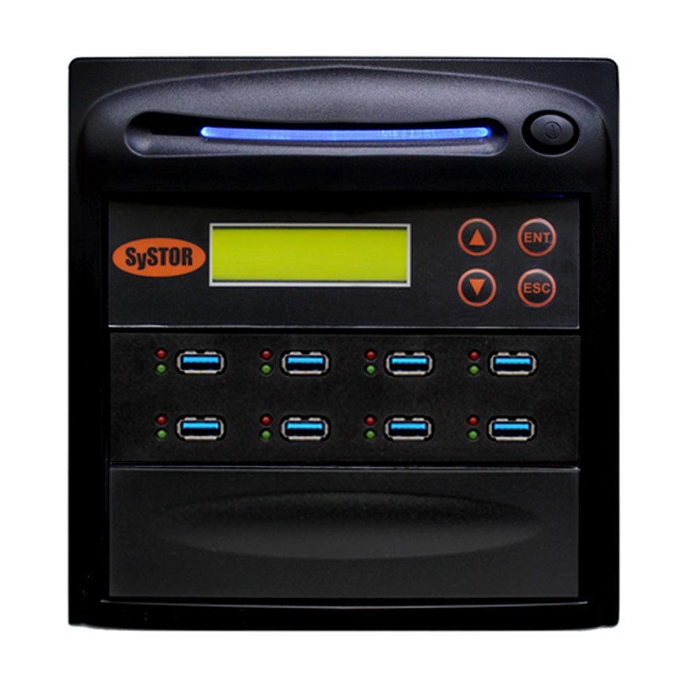Systor 1 to 7 USB 3.0/3.1 Duplicator & Sanitizer 6GB/Min - Standalone Multiple Flash Memory Copier & Storage Drive Eraser, Speeds Up to 100MB/Sec (SYS-USB30100-07)