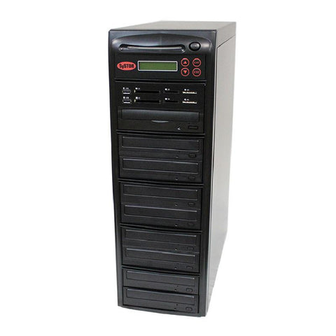 Systor Blu-ray BDXL Multi Media Center PLUS - Flash Memory Drive (USB/SD/CF/MS/MMC) to Disc Backup + 1 to 8 SATA CD/DVD/BD Duplicator - PMBC-P-BD-08