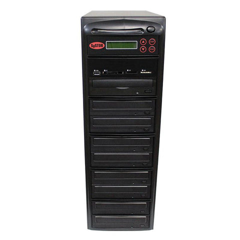 Systor Multi Media Center - Flash Memory Drive (USB/SD/CF/MS/MMC) to Disc Backup + 1 to 8 SATA Blu-Ray Duplicator - BD-MBC-8