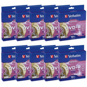 Verbatim LightScribe DVD+R 16X Recordable Blank Disc Media 4.7GB (95116) 10 Pack Quantities