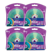 Verbatim LightScribe DVD+R Blank Disc Printable Media Color Background (96941) - 10 Pack Quantities