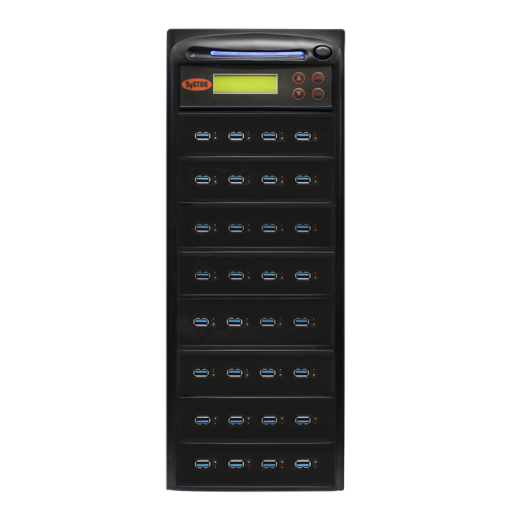 Systor 1 to 31 USB 3.0/3.1 Duplicator & Sanitizer 18GB/Min - Standalone Multiple Flash Memory Copier & Storage Drive Eraser, Speeds Up to 300MB/Sec (SYS-USB30-31)
