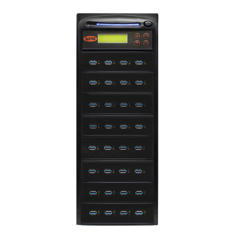 Systor 1 to 31 USB 3.0/3.1 Duplicator & Sanitizer 18GB/Min - Standalone Multiple Flash Memory Copier & Storage Drive Eraser, Speeds Up to 300MB/Sec (SYS-USB30-31)