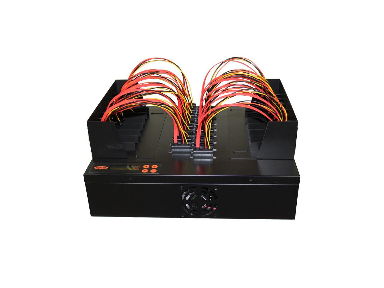 Systor 1 to 15 Flatbed SATA SSD HDD Duplicator & Sanitizer - 36GB/Min - Copy & Erase 3.5" & 2.5" Hard Disk & Solid State Drive 600MB/Sec (SYS15-SSD-SATA3)
