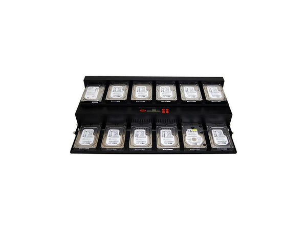 Systor 1 to 11 Flatbed SATA SSD HDD Duplicator & Sanitizer - 36GB/Min - Copy & Erase 3.5" & 2.5" Hard Disk & Solid State Drive 600MB/Sec (SYS11-SSD-SATA3)