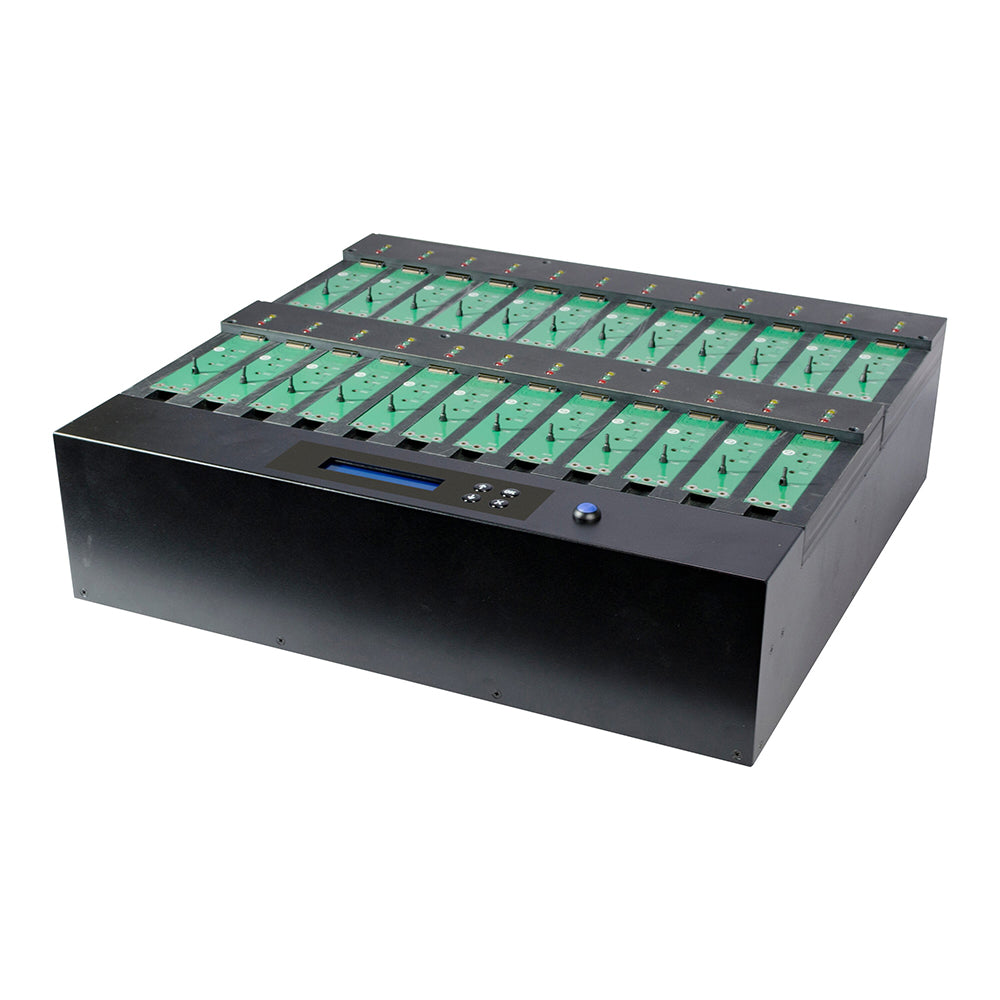 Systor 1 to 23 NVMe/SATA M.2 Duplicator & Sanitizer - up to 12GB/Min - for PCIe M2 Drives (SYSNVME-M2223)
