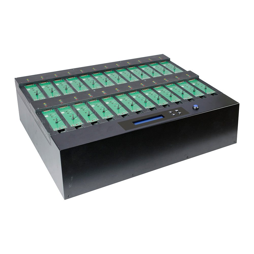 Systor 1 to 23 NVMe/SATA M.2 Duplicator & Sanitizer - up to 12GB/Min - for PCIe M2 Drives (SYSNVME-M2223)
