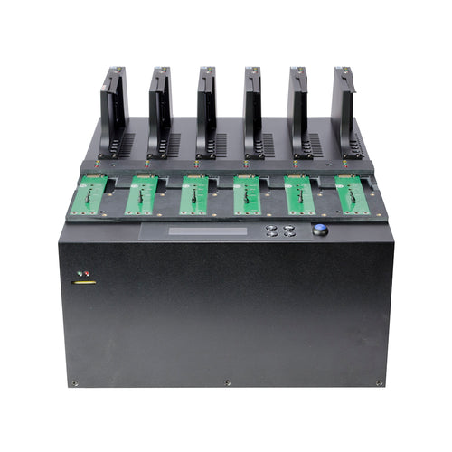 Systor 1 to 5 M.2 SATA/NVMe Duplicator & Sanitizer - up to 24GB/Min - for PCIe M2 & 2.5" HDD & SSD Drives (SYSNVME-HC405)