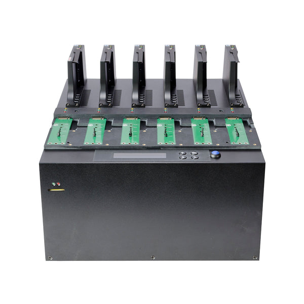 Systor 1 to 5 M.2 SATA/NVMe Duplicator & Sanitizer - up to 24GB/Min - for PCIe M2 & 2.5" HDD & SSD Drives (SYSNVME-HC405)