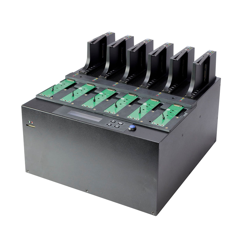Systor 1 to 5 M.2 SATA/NVMe Duplicator & Sanitizer - up to 24GB/Min - for PCIe M2 & 2.5" HDD & SSD Drives (SYSNVME-HC405)