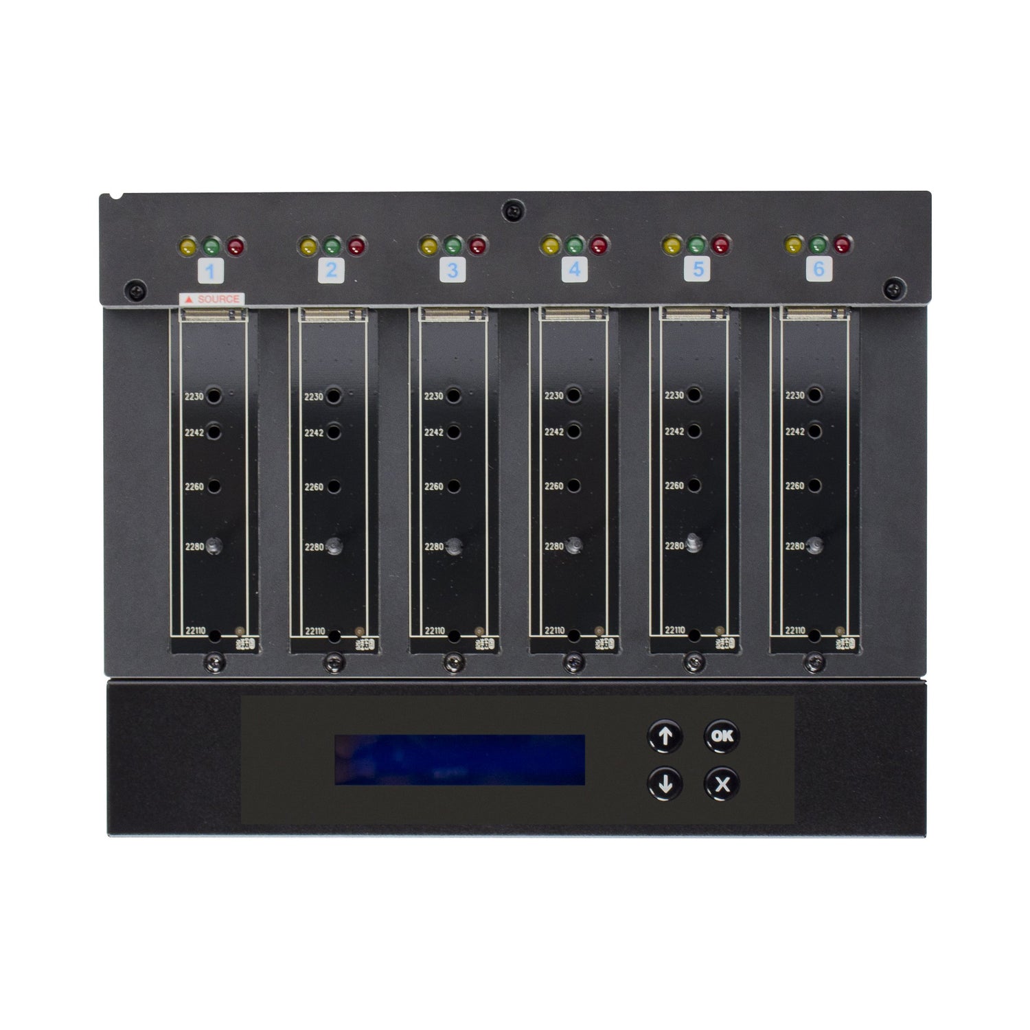 Systor 1 to 5 M.2 SATA/NVMe Duplicator & Sanitizer - up to 9GB/Min - for PCIe M2 Drives (SYSNVME-M2205)