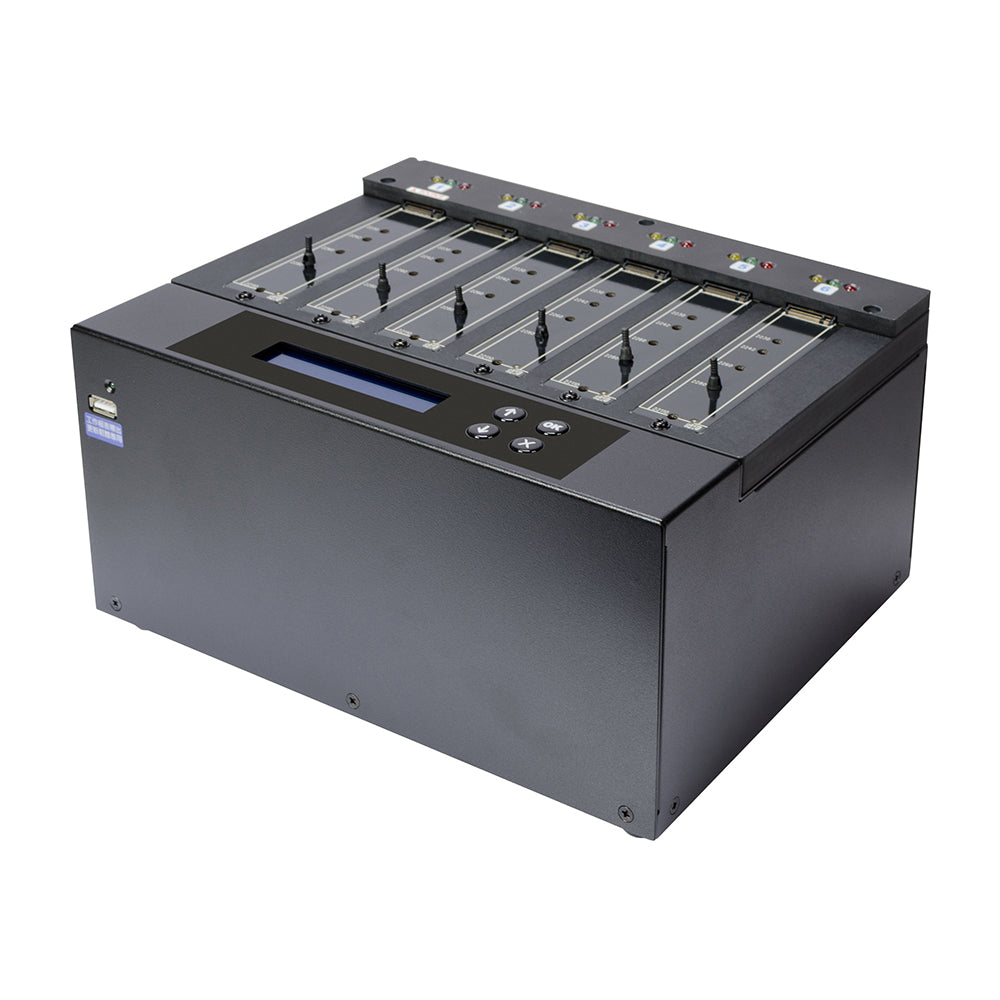 Systor 1 to 5 M.2 SATA/NVMe Duplicator & Sanitizer - up to 9GB/Min - for PCIe M2 Drives (SYSNVME-M2205)