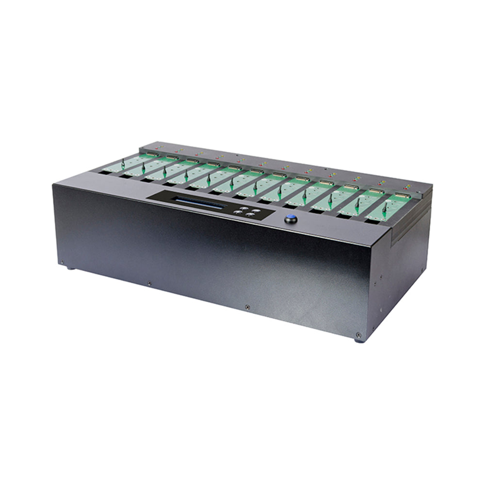 Systor 1 to 11 NVMe/SATA M.2 Duplicator & Sanitizer - up to 12GB/Min - for PCIe M2 Drives (SYSNVME-M2211)