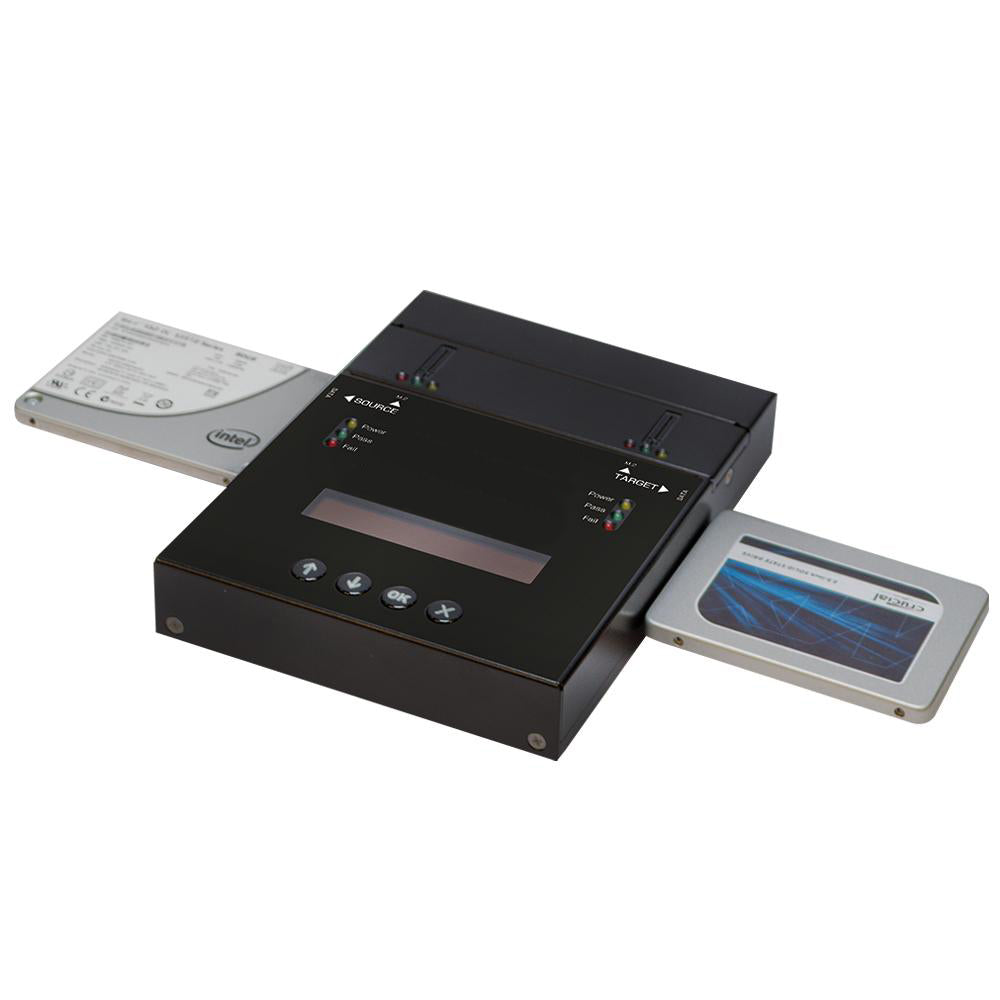 Systor 1 to 1 NVMe/SATA M.2 Duplicator & Sanitizer - up to 9GB/Min - for PCIe M2, 2.5" & 3.5" HDD & SSD Drives (SYSNVME-SF201)