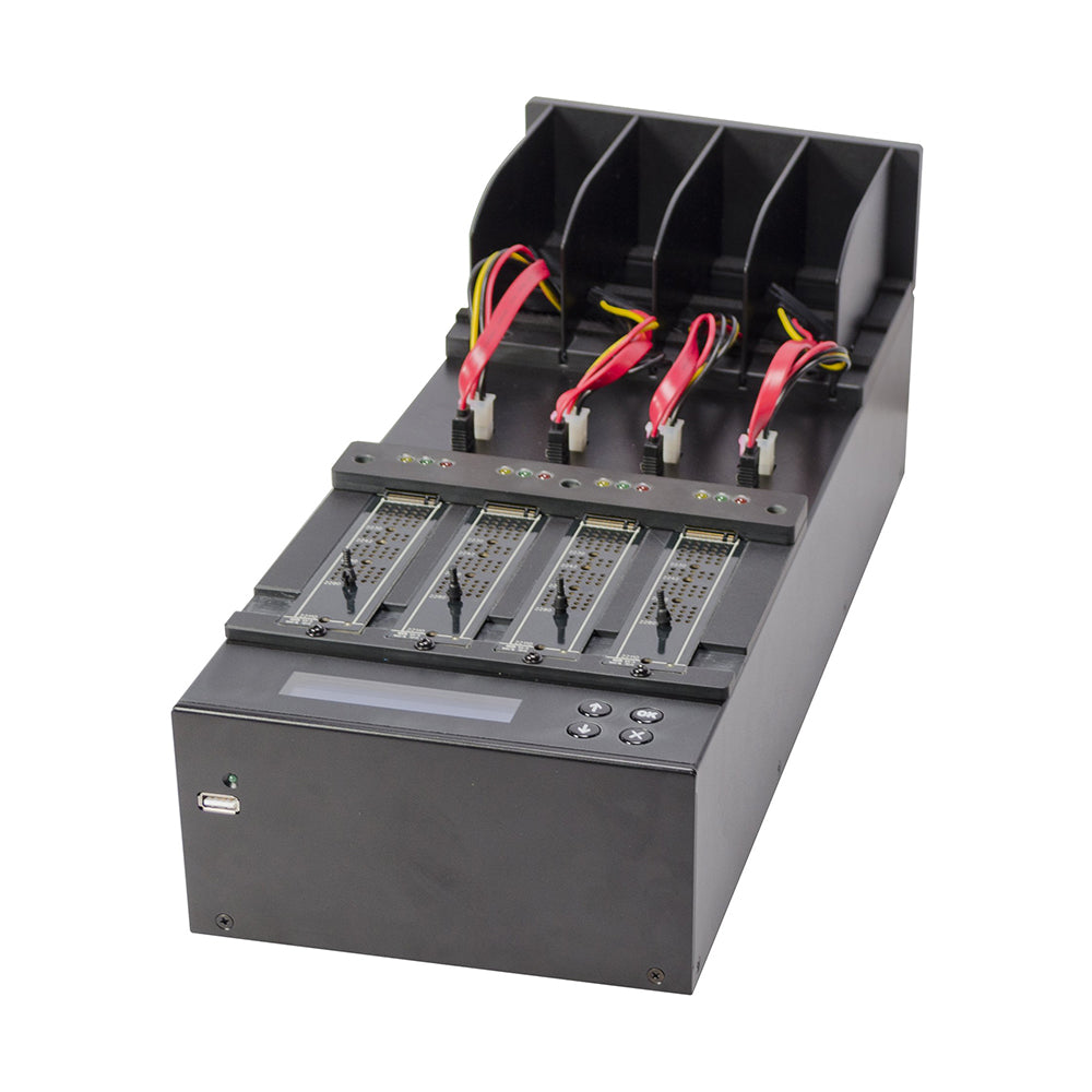 Systor 1 to 3 NVMe/SATA M.2 Duplicator & Sanitizer - up to 18GB/Min - for PCIe M2, 2.5" & 3.5" HDD & SSD Drives (SYSNVME-XW303)