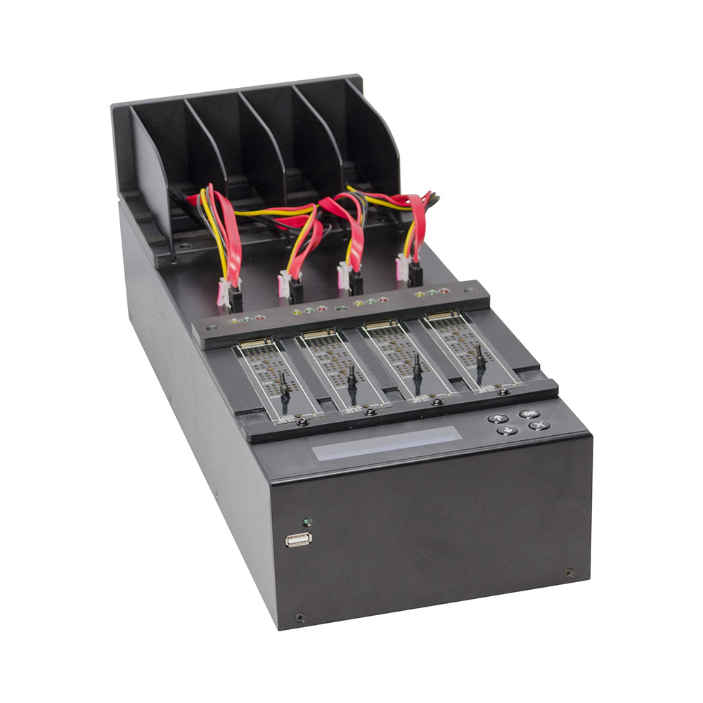 Systor 1 to 3 NVMe/SATA M.2 Duplicator & Sanitizer - up to 9GB/Min - for PCIe M2, 2.5" & 3.5" HDD & SSD Drives (SYSNVME-XW203)