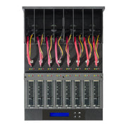Systor 1 to 7 M.2 SATA/NVMe Duplicator & Sanitizer - up to 9GB/Min - for PCIe M2, 2.5" & 3.5" HDD & SSD Drives (SYSNVME-XW207)