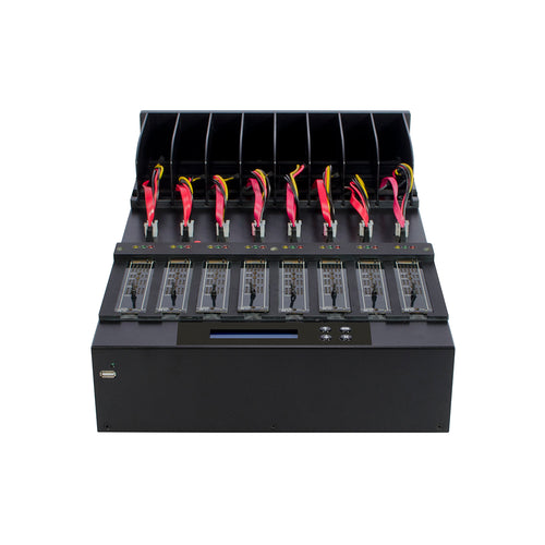 Systor 1 to 7 M.2 SATA/NVMe Duplicator & Sanitizer - up to 18GB/Min - for PCIe M2, 2.5" & 3.5" HDD & SSD Drives (SYSNVME-XW307)