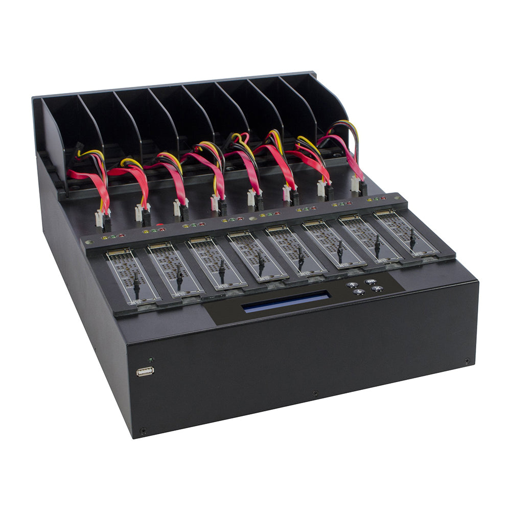 Systor 1 to 7 M.2 SATA/NVMe Duplicator & Sanitizer - up to 9GB/Min - for PCIe M2, 2.5" & 3.5" HDD & SSD Drives (SYSNVME-XW207)