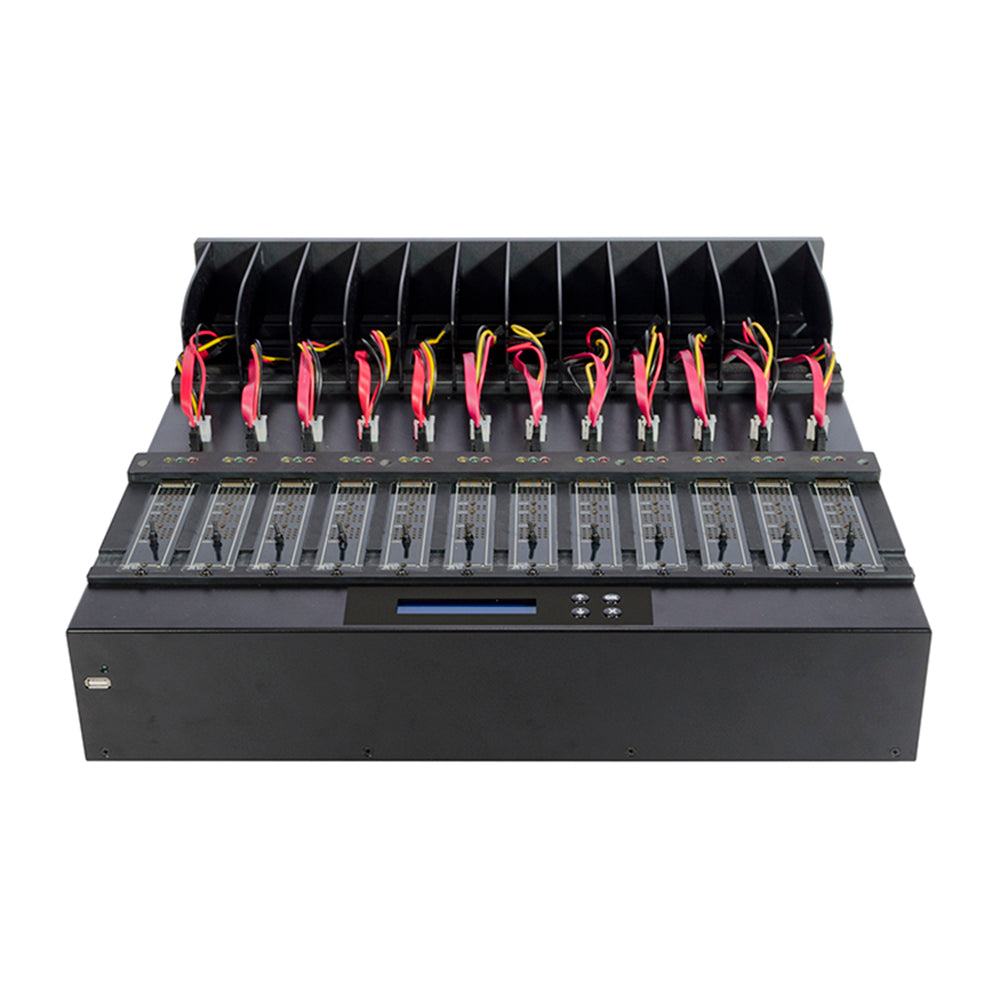 Systor 1 to 11 M.2 SATA/NVMe Duplicator & Sanitizer - up to 9GB/Min - for PCIe M2, 2.5" & 3.5" HDD & SSD Drives (SYSNVME-XW211)