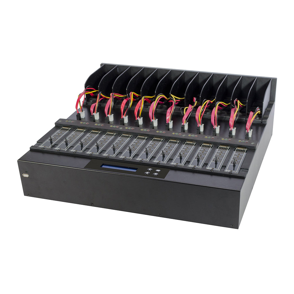 Systor 1 to 11 M.2 SATA/NVMe Duplicator & Sanitizer - up to 18GB/Min - for PCIe M2, 2.5" & 3.5" HDD & SSD Drives (SYSNVME-XW311)