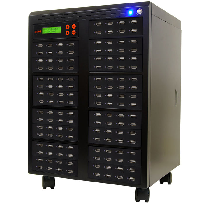 Systor 1 to 135 USB Duplicator & Sanitizer 2GB/Min - Standalone Multiple Flash Memory Copier & Storage Drive Eraser, Speeds Up to 33MB/Sec (SYS-USBD-135)
